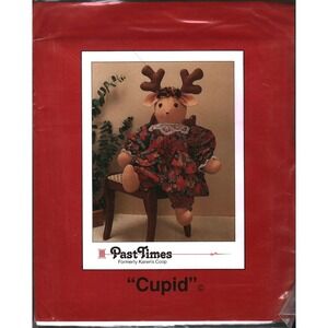 Past Times Cupid Reindeer Doll Sewing Pattern Vintage 1988 Karens Coop 25 Inch